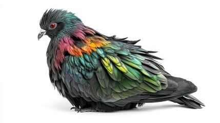 Obraz premium Nicobar Pigeon isolated on white background