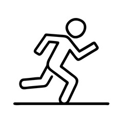 Running man icon vector silhouette illustration for sport fitness and activity design element hundred chars