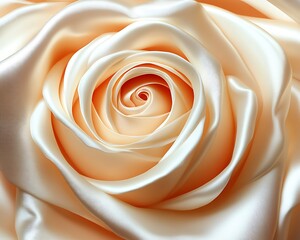 Closeup Peach Satin Rose