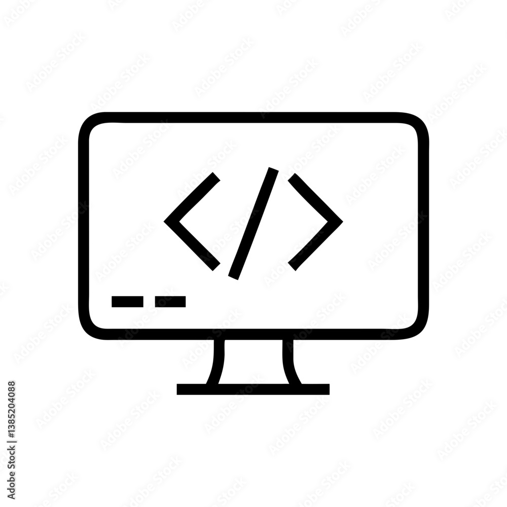 Wall mural coding flat vector