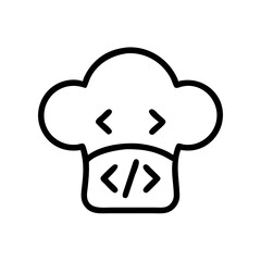 codechef icon flat vector