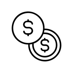 Fototapeta premium coin icon flat vector