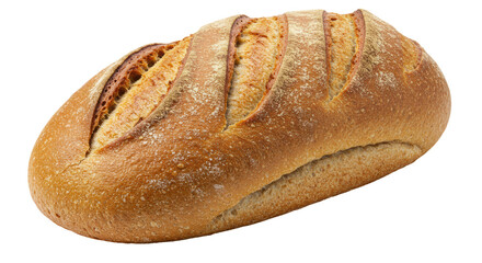 Isolated Loaf of Crusty Artisan Bread