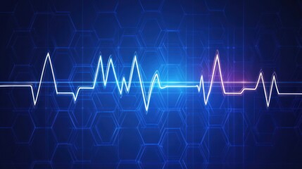 Abstract medical graphic of heartbeat