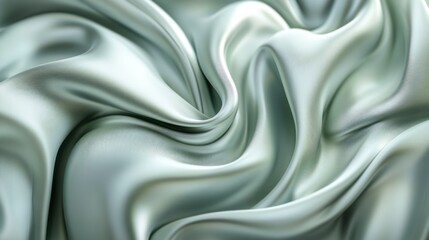 Obraz premium Elegant, Draped Light Gray Satin Fabric