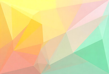 Obraz premium A geometric abstract design with sharp triangles and polygons in pastel shades, layered with transparency effects.