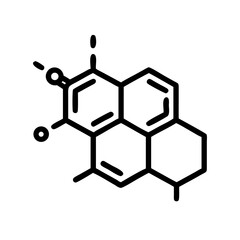 Fototapeta premium dopamine icon flat vector