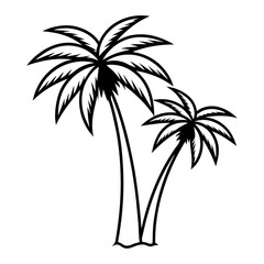 palm tree vector illustration isolated on white