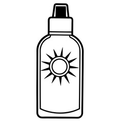 sunscreen vector illustration isolated on white