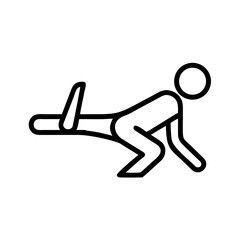 exercise technique icon flat vector