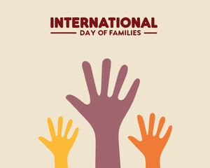 Obraz premium International Day of Families: Colorful Hands Reaching Up in Unity.