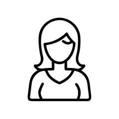 female icon flat vector
