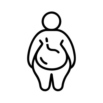 fat icon flat vector