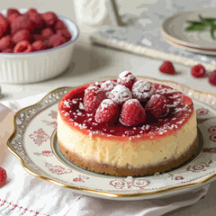 raspberry-cheesecake-in-beautiful-plate
