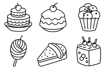 Deserts Line Art Illustration Unique Style for Modern Illustrations 