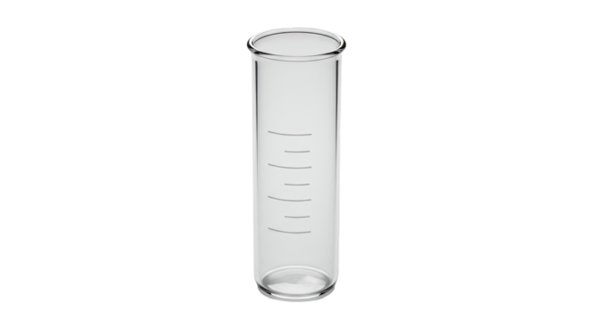 Isolated Empty Glass Test Tube