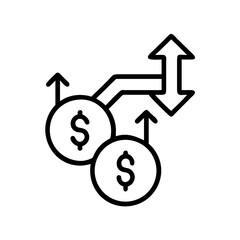 finance icon flat vector