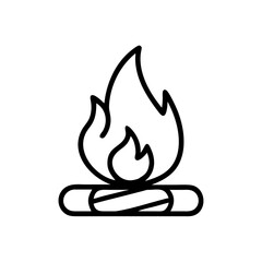 fire icon flat vector