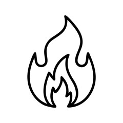 fire icon flat vector