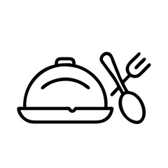 food and restaurant icon flat vector