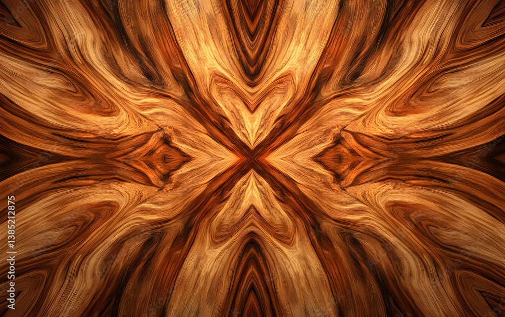 Poster a mesmerizing wooden texture featuring intricate patterns and warm hues, perfect for artistic and de