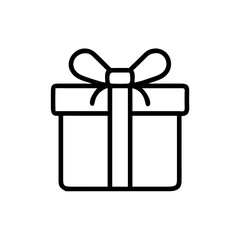 gift icon flat vector