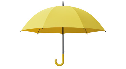 Isolated Bright Yellow Umbrella Opened