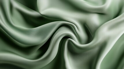 Obraz premium Sage Green Silk Fabric Drape