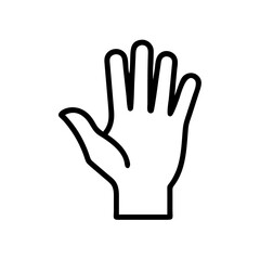 hand icon flat vector