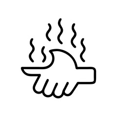 Obraz premium hot spell icon flat vector