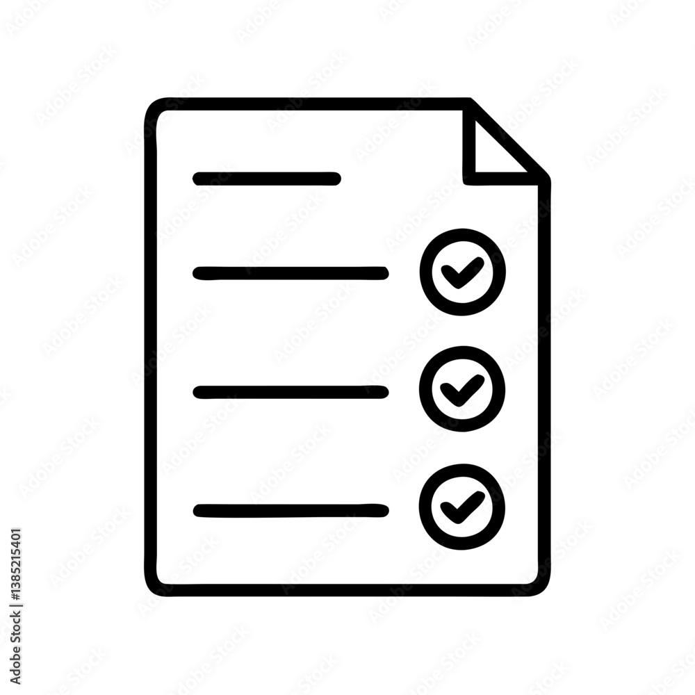 Poster checklist task list vector icon for project management and to do list application user interface des