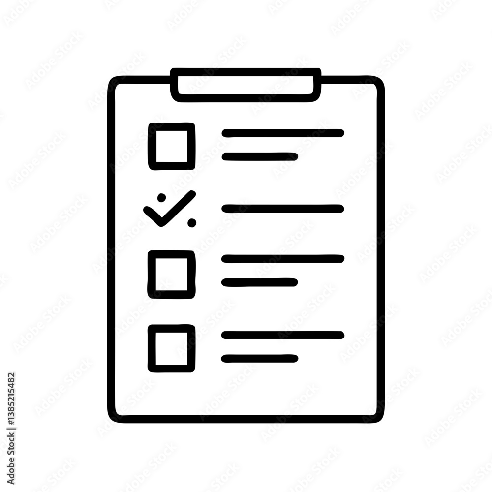 Poster checklist task management project planning to do list icon vector illustration graphic design elemen