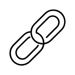 Link icon vector illustration for website connection hyperlink and chain symbol graphic design element