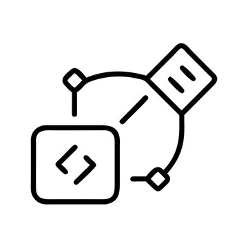 javascript icon flat vector