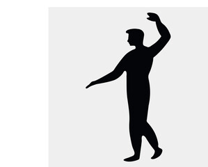 silhouette of a man holding a banner