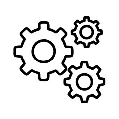 Gears mechanism vector illustration, cogwheel system engineering, machine parts, industry process, automation