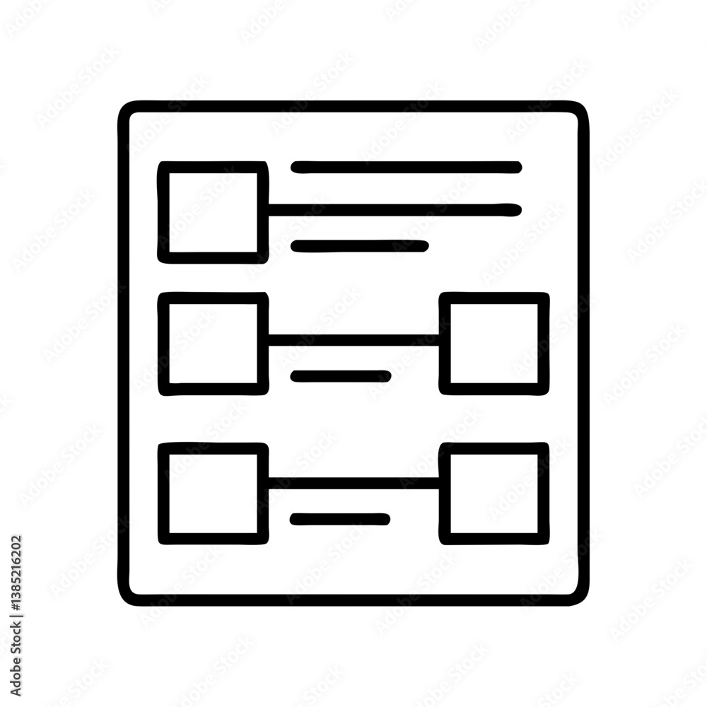 Poster flowchart diagram process outline vector for business strategy planning and workflow management tool