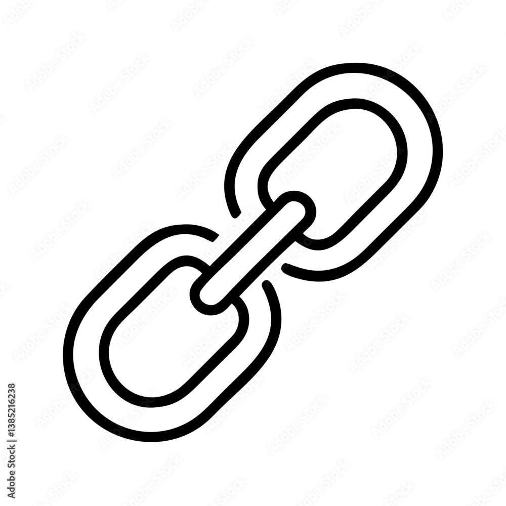 Poster link icon vector illustration for connection, chain, and hyperlink concepts in graphic design projec