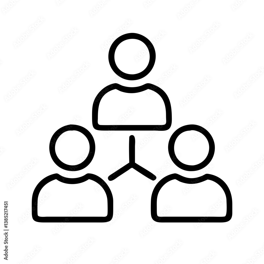 Poster organization chart hierarchy diagram icon vector illustration for business and management