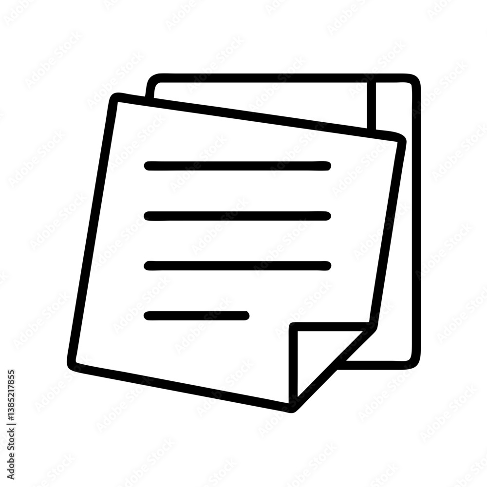 Poster document pages icon vector illustration for business files reports and information management design
