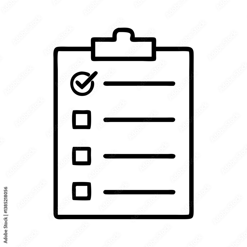 Poster checklist clipboard icon vector illustration for task management and project planning and to do list