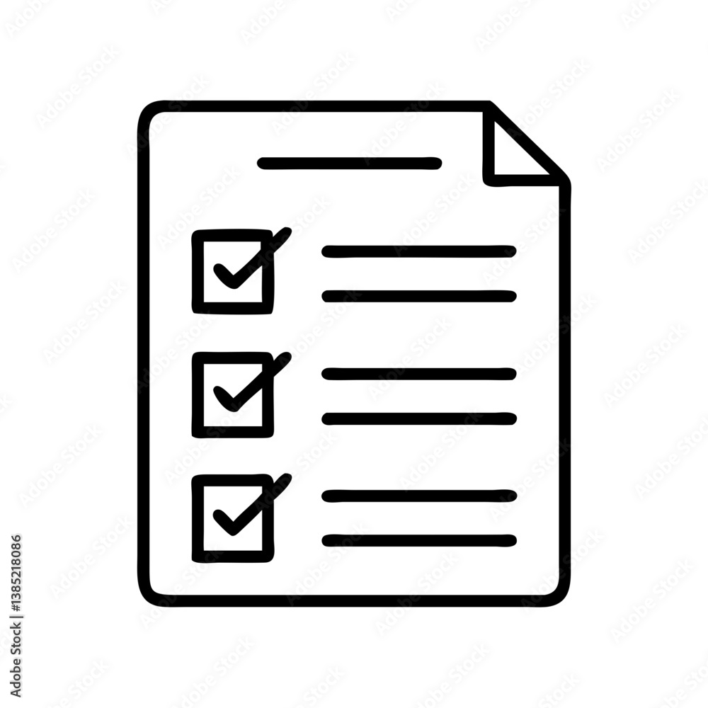 Poster checklist icon task list vector graphic checkmark symbol for project management and to do list plann