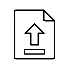 Upload file document icon vector illustration for website design and graphic user interface design needs