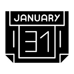 31 January Solid Style Icon