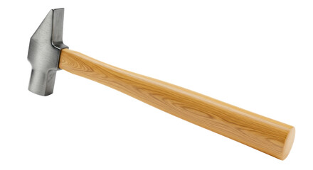 Isolated Hammer with Wooden Handle