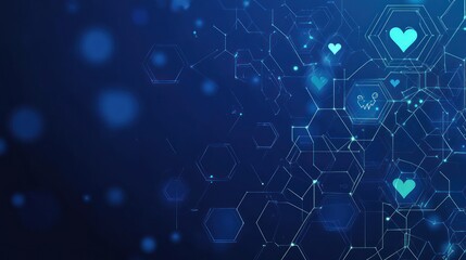 Fototapeta premium Abstract digital healthcare network background