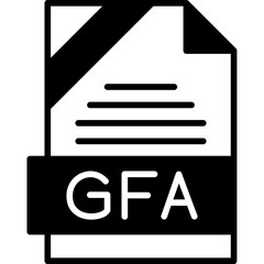 GFA File Format Solid Style Icon