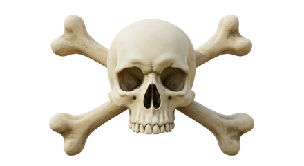 Obraz premium Isolated Skull and Crossbones Sign Representing Danger and Mortality