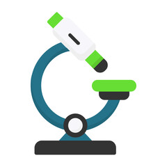 Microscope Flat Style Icon