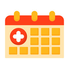 Obraz premium Calendar Flat Style Icon